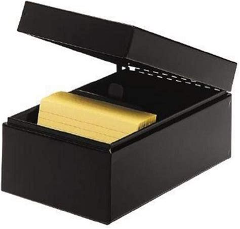 metal index card file box|metal index card box 4x6.